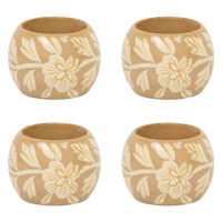 À la - Servetringen floral print beige (set/4)