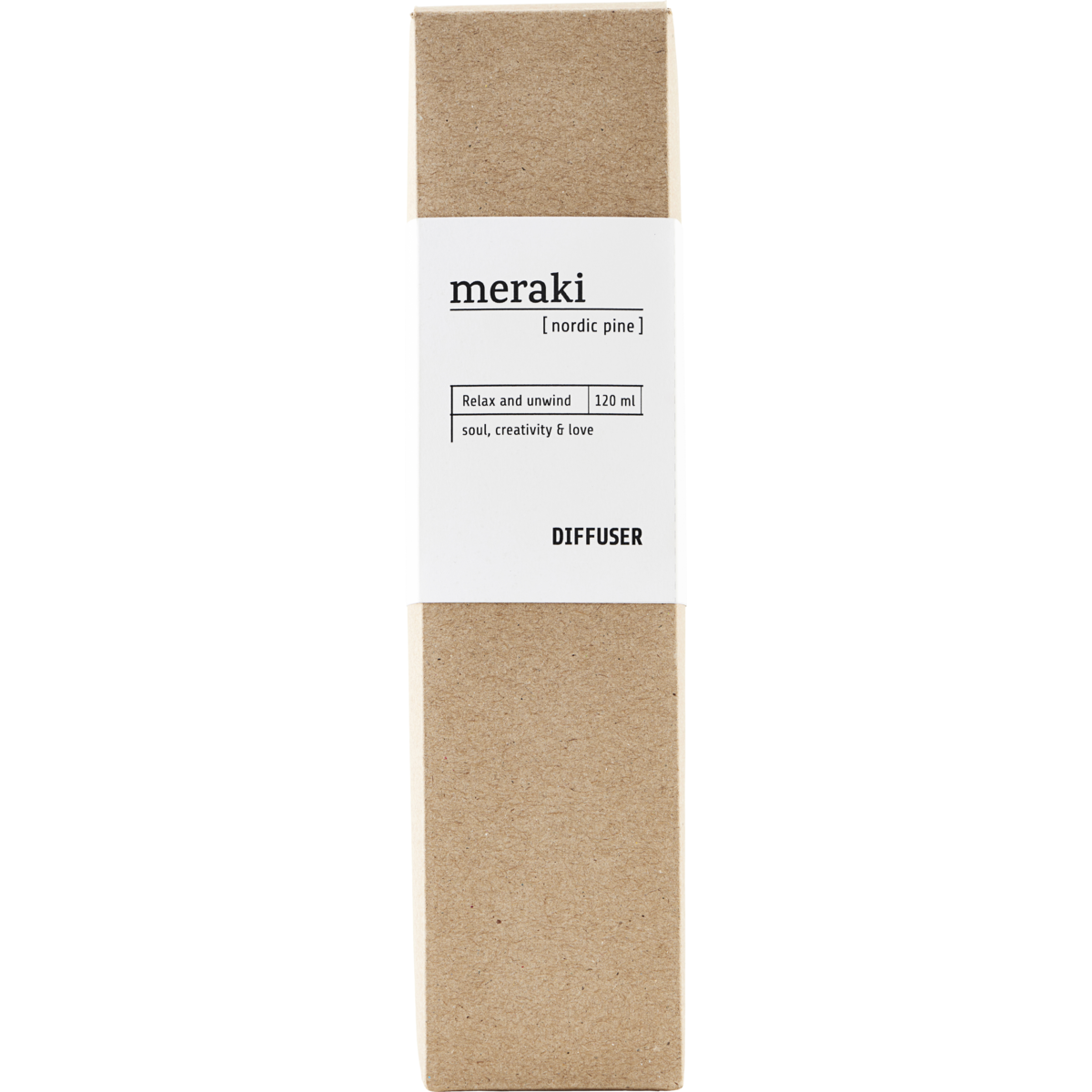 Meraki - Diffuser met 7 sticks, Nordic pine, Bruin