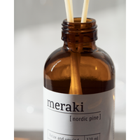 Meraki - Diffuser met 7 sticks, Nordic pine, Bruin