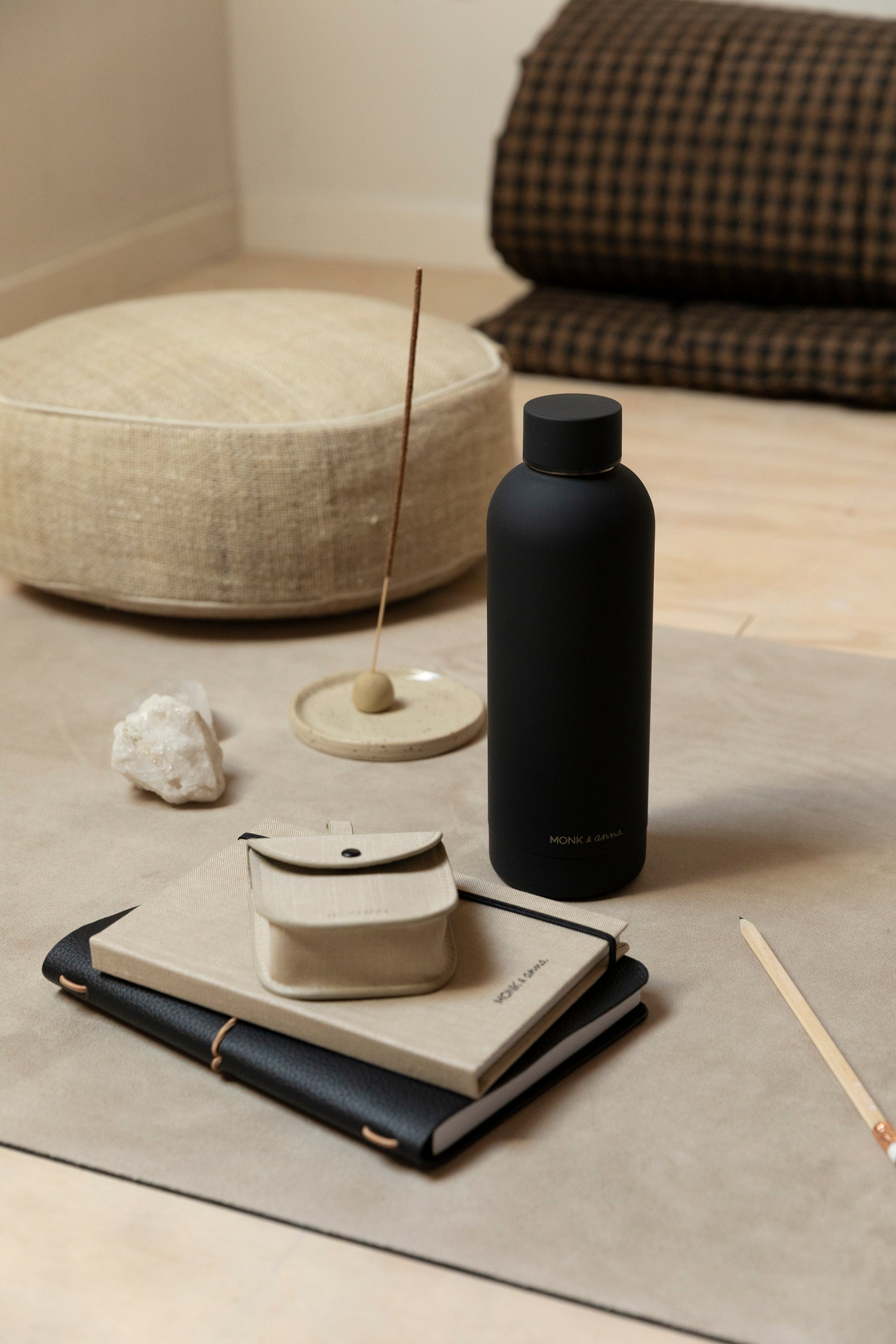 Monk & Anna - Notebook, vegan leather black
