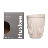 Huskee - Coffee cup & lid, natural medium