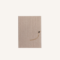 Monk & Anna Notitieboek L Cotton Stripes Mocha – Luxe Hardcover Notitieboek