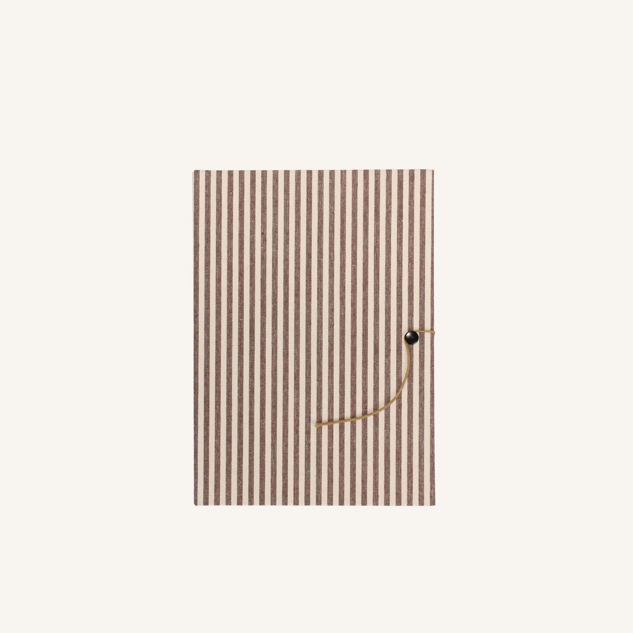 Monk & Anna Notitieboek L Cotton Stripes Mocha – Luxe Hardcover Notitieboek