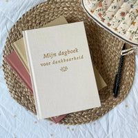 Fyllbooks Dagboek voor Dankbaarheid - Linnen crème met goudfolie