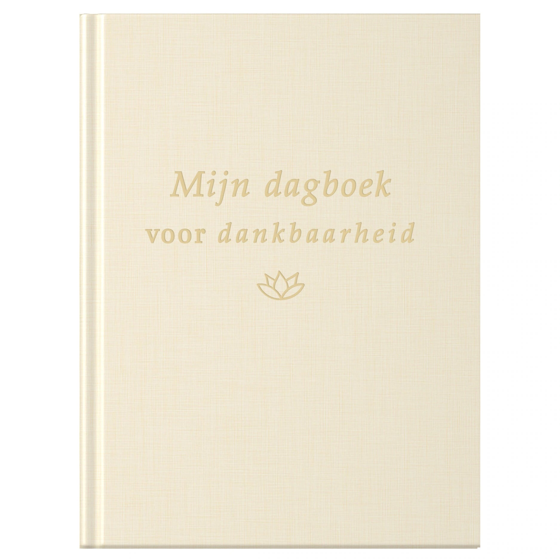 Fyllbooks Dagboek voor Dankbaarheid - Linnen crème met goudfolie