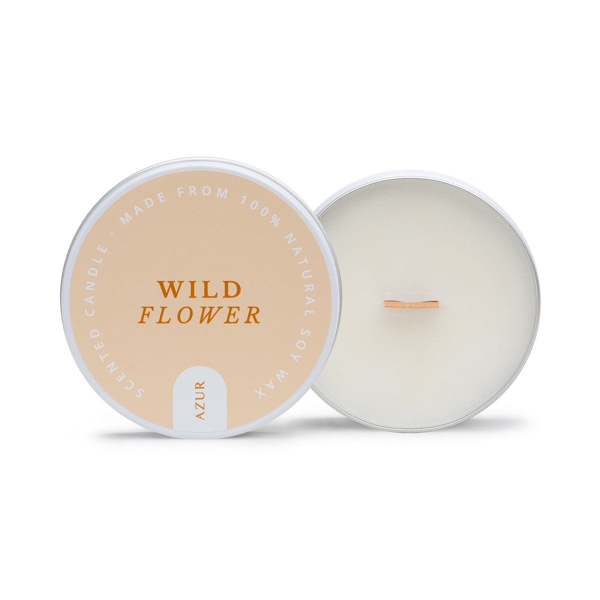 Azur - Wild Flower Geurkaars – natuurlijke sojawas 75 ml