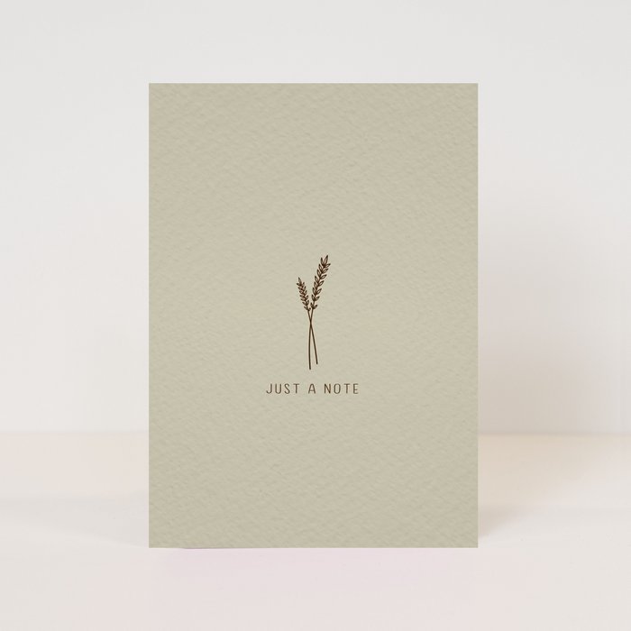 Postcard 'Just a note'