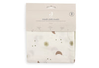 Jollein - Hydrofiel Monddoekje 31x31cm - Over the Moon - 3 Stuks