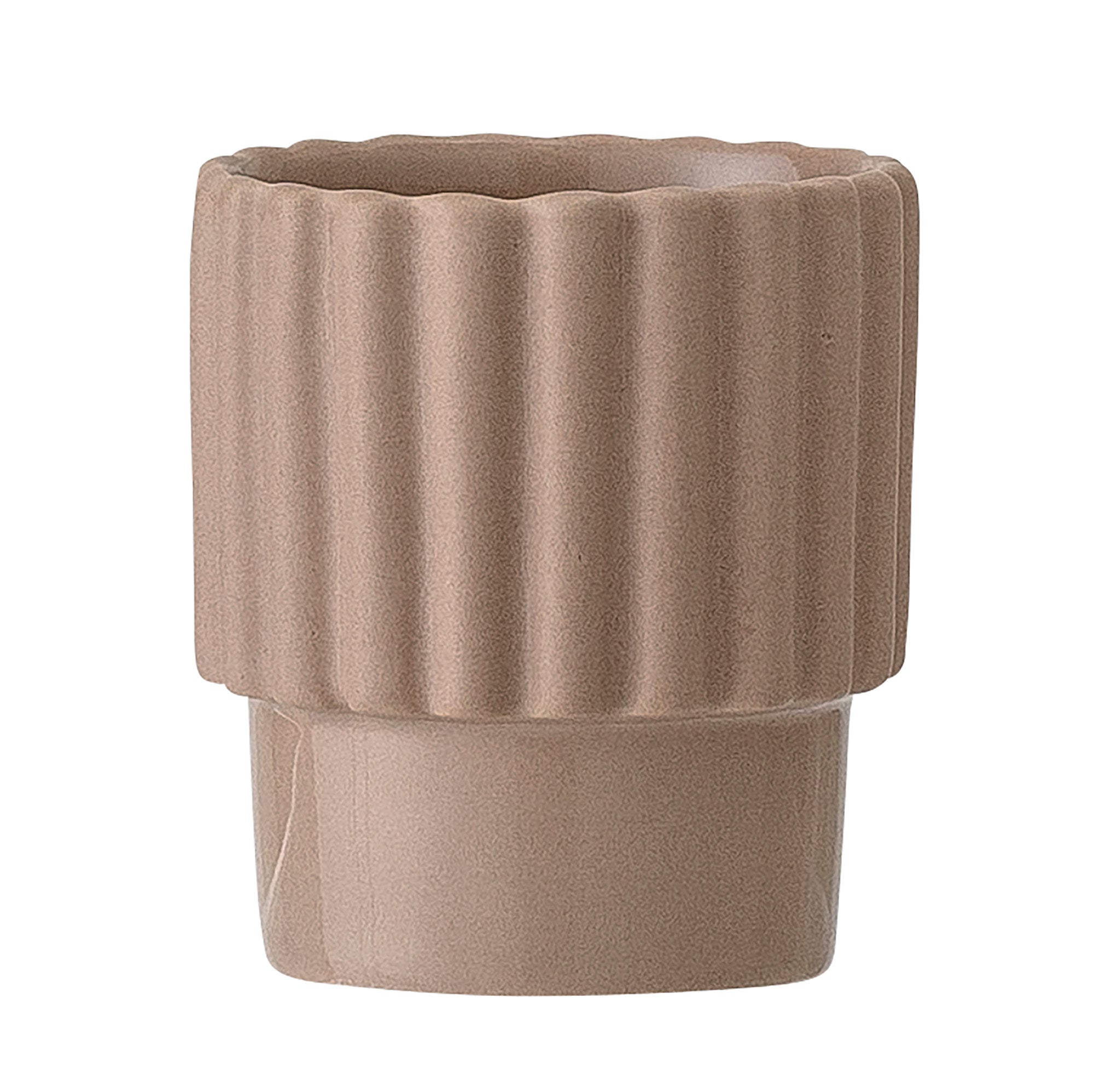 Bloomingville - Candle holder, brown stoneware
