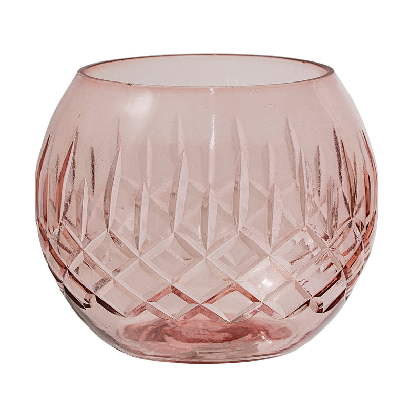 Bloomingville - Netra votive, rose glass