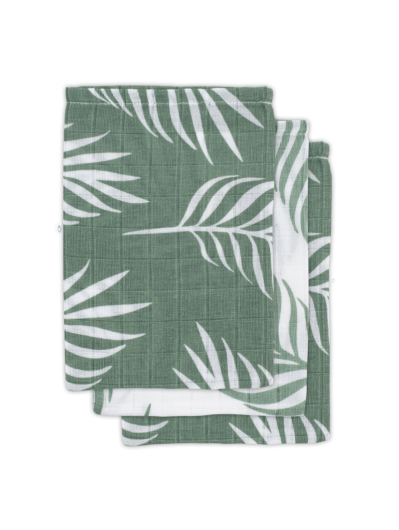 Jollein - Hydrofiele washandjes 3-pack, ash green