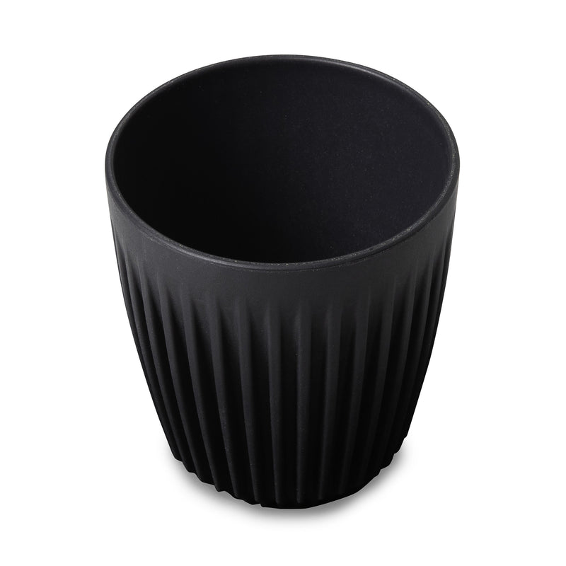 Huskee - Coffee cup & lid, charcoal medium