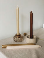 Rustik Lys - Eco-friendly dinerkaarsen grooved, pistache and blush set
