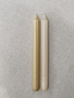 Rustik Lys - Eco-friendly dinerkaarsen grooved, pistache and blush set