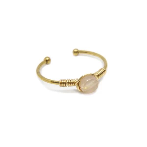 Bloom Mondays cadeauset - birch haarband en rozenkwarts ring