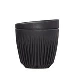 Huskee - Coffee cup & lid, charcoal small