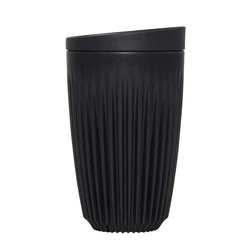 Huskee - Coffee cup & lid, charcoal large