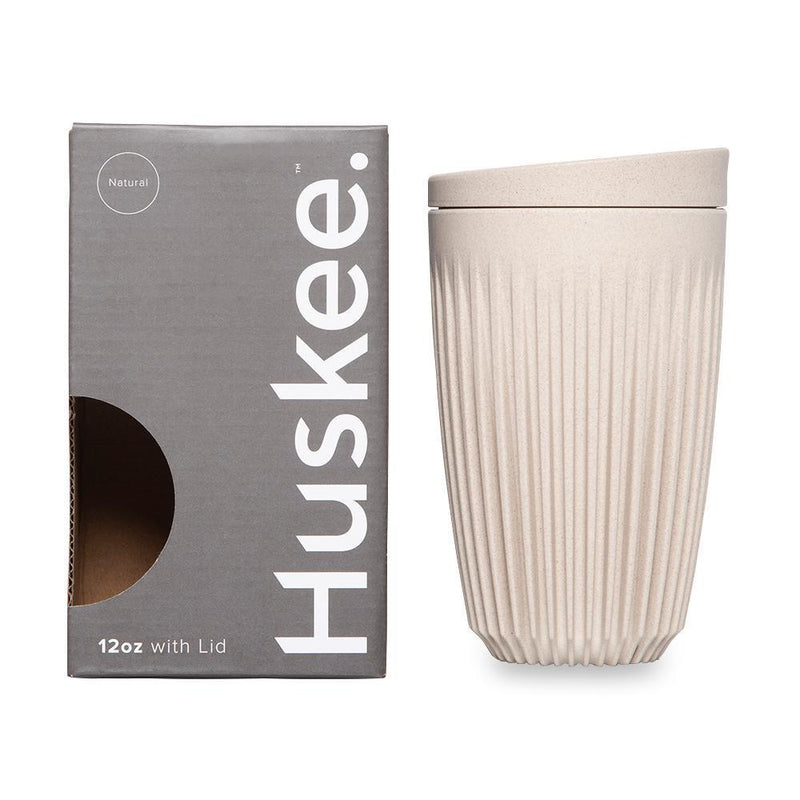 Huskee - Coffee cup & lid, natural large